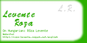 levente roza business card